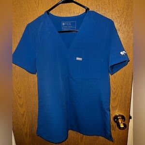 Figs Royal Blue Scrub Set